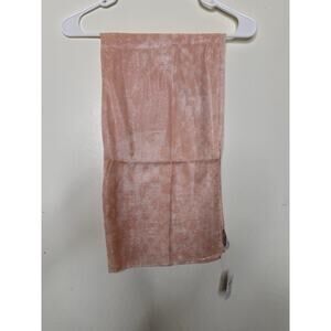 Chicos New Animal Matte Straight Oblong Scarf Akoya Pearl Pink Sheer Shimmer